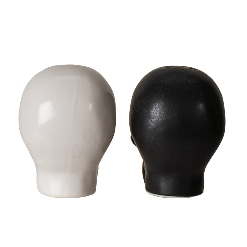 Black and White Skulls Salt & Pepper Shaker Set