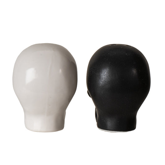 Black and White Skulls Salt & Pepper Shaker Set