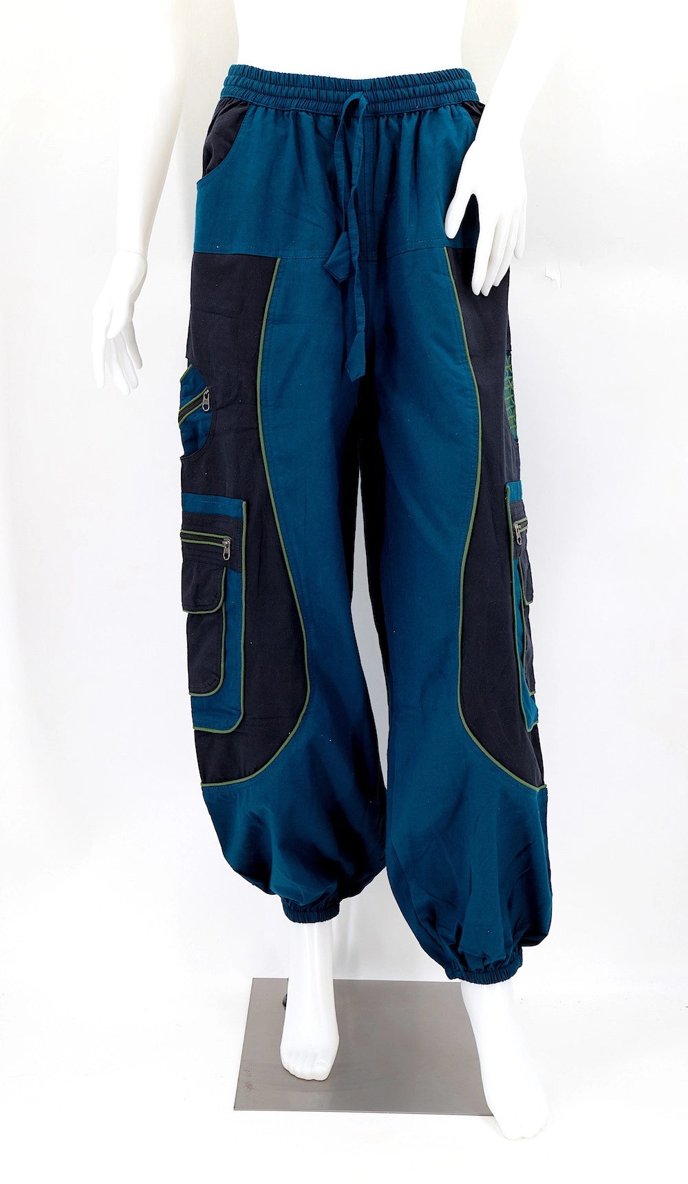 Flower of Life Embroidered Cotton Pants - Assorted Colors