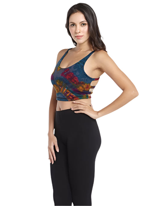 Tie Dye Strappy Back Bralette in Assorted Colors