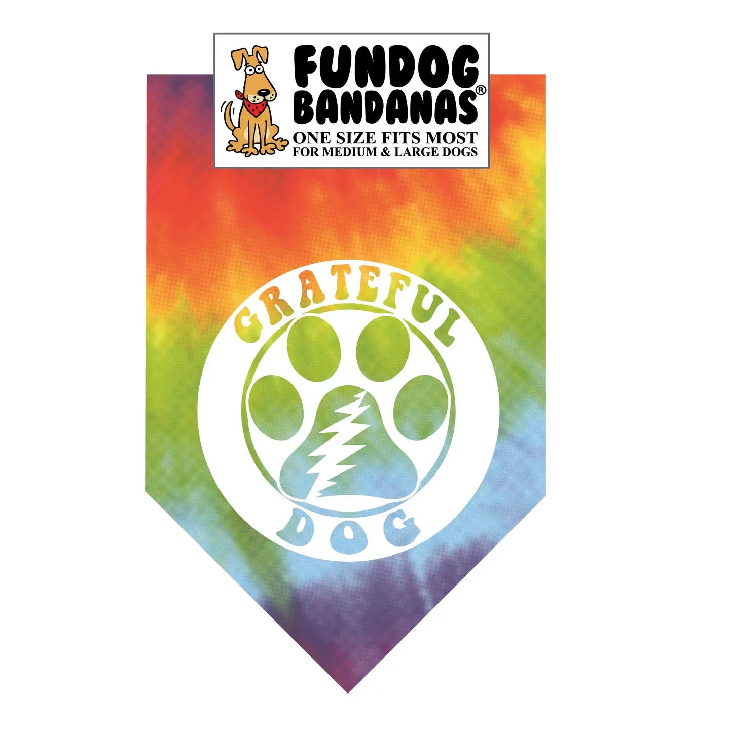 FunDog Bandanas Grateful Dog Tie Dye Dog Bandana