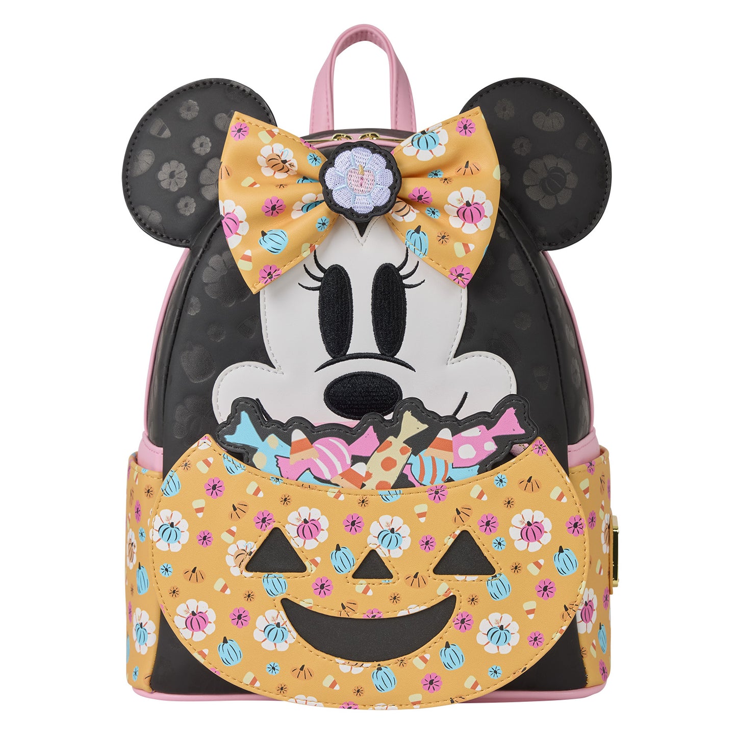 Loungefly Minnie Mouse Cosplay Floral Pumpkin Glow Mini Backpack