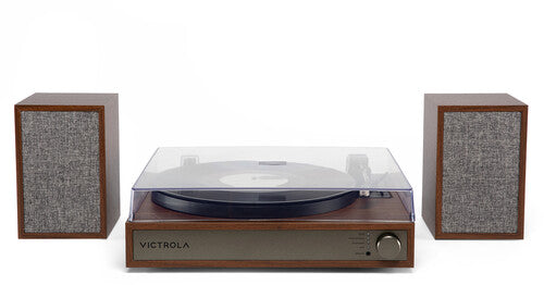 Victrola VTS-1300-WLN Harmony Bluetooth Record Player with Speakers (Walnut)