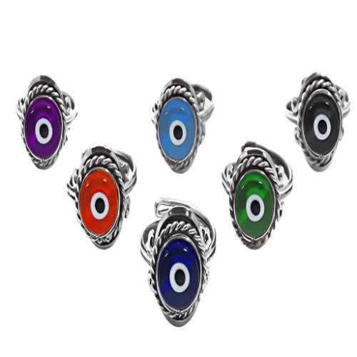 Evil Eye Adjustable Ring - Large