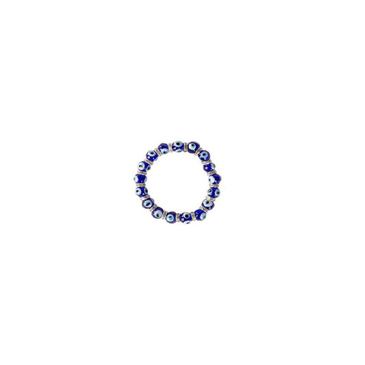 Dark Blue Evil Eye Stretch Bracelet