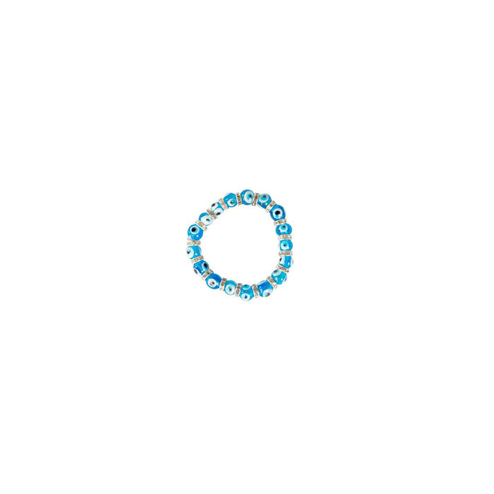Light Blue Evil Eye Stretch Bracelet