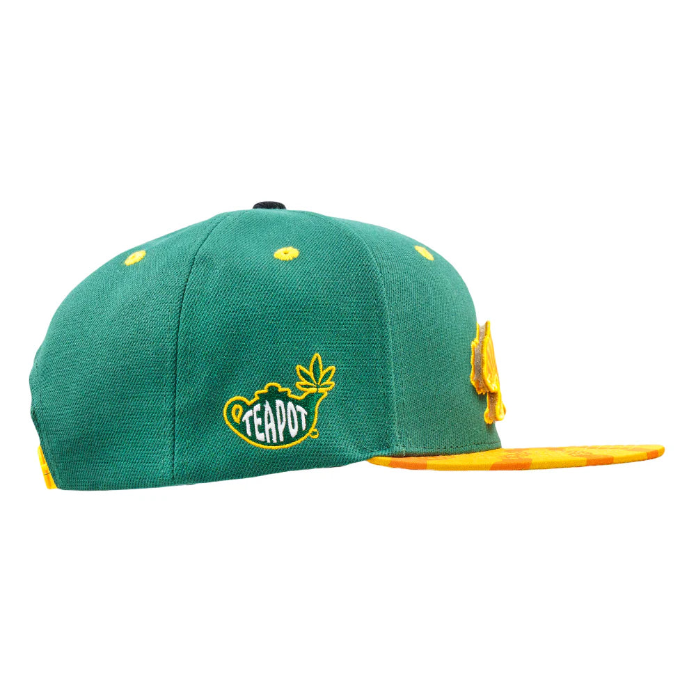 Grassroots California Teapot Removable Bear Green Snapback Hat