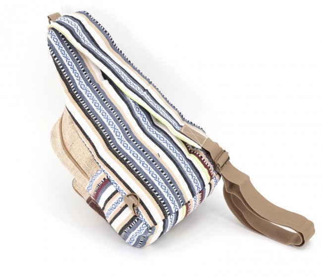 Gheri & Natural Hemp Embroidered Mushroom Sling Bag