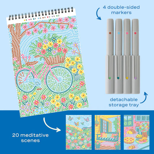 Lifelines™ FlowArt: Dot-By-Letter Botanicals Coloring Pad