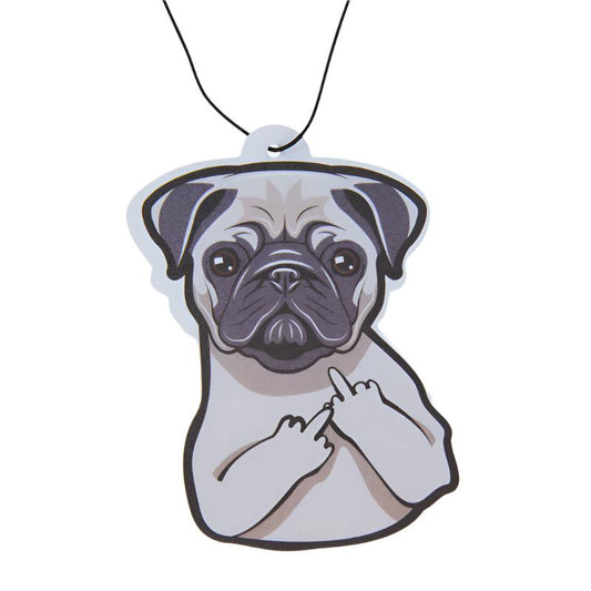 Fresh Fresheners Middle Finger Pug Car Hanger