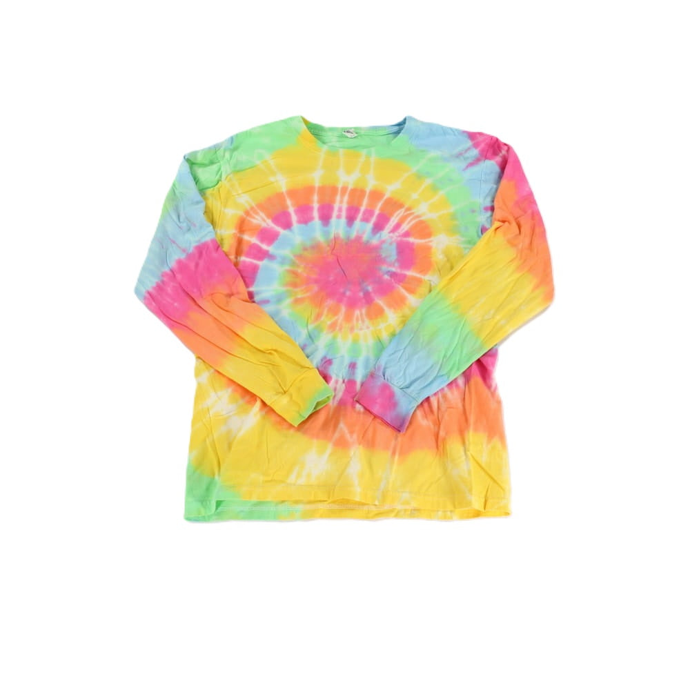 Aerial Rainbow Spiral Tie Dye Long Sleeve Shirt