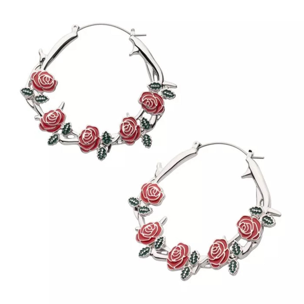 Roses on Vine Plug Hoops - 20g