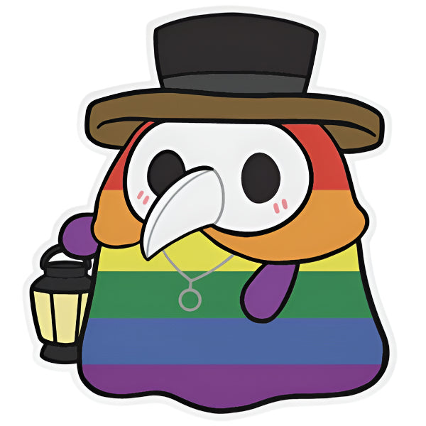 Squishable Doctor Plague Rainbow Pride Sticker