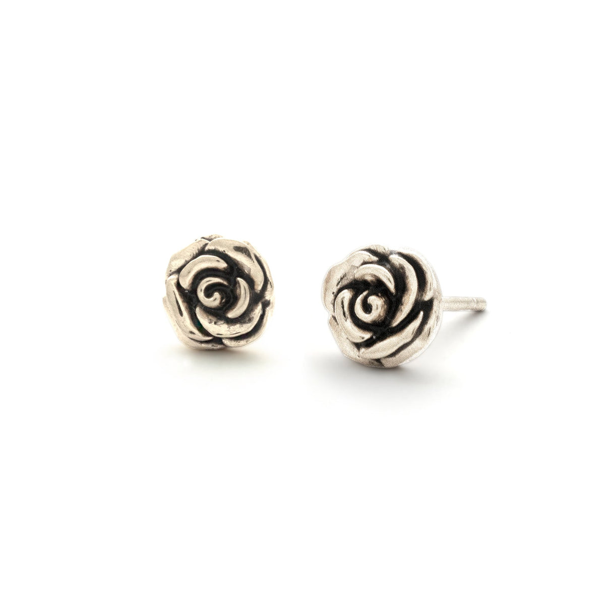 Scarlet Fire Stud Earrings | Silver