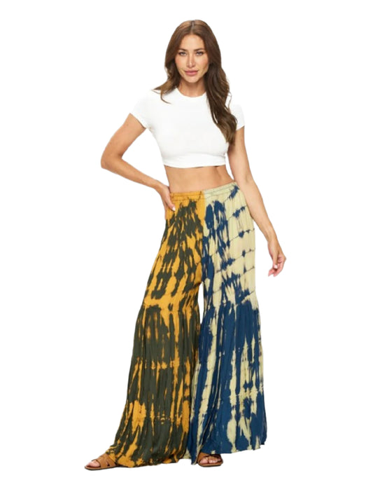 Tie Dye Wide Leg Pants - Assorted Colors