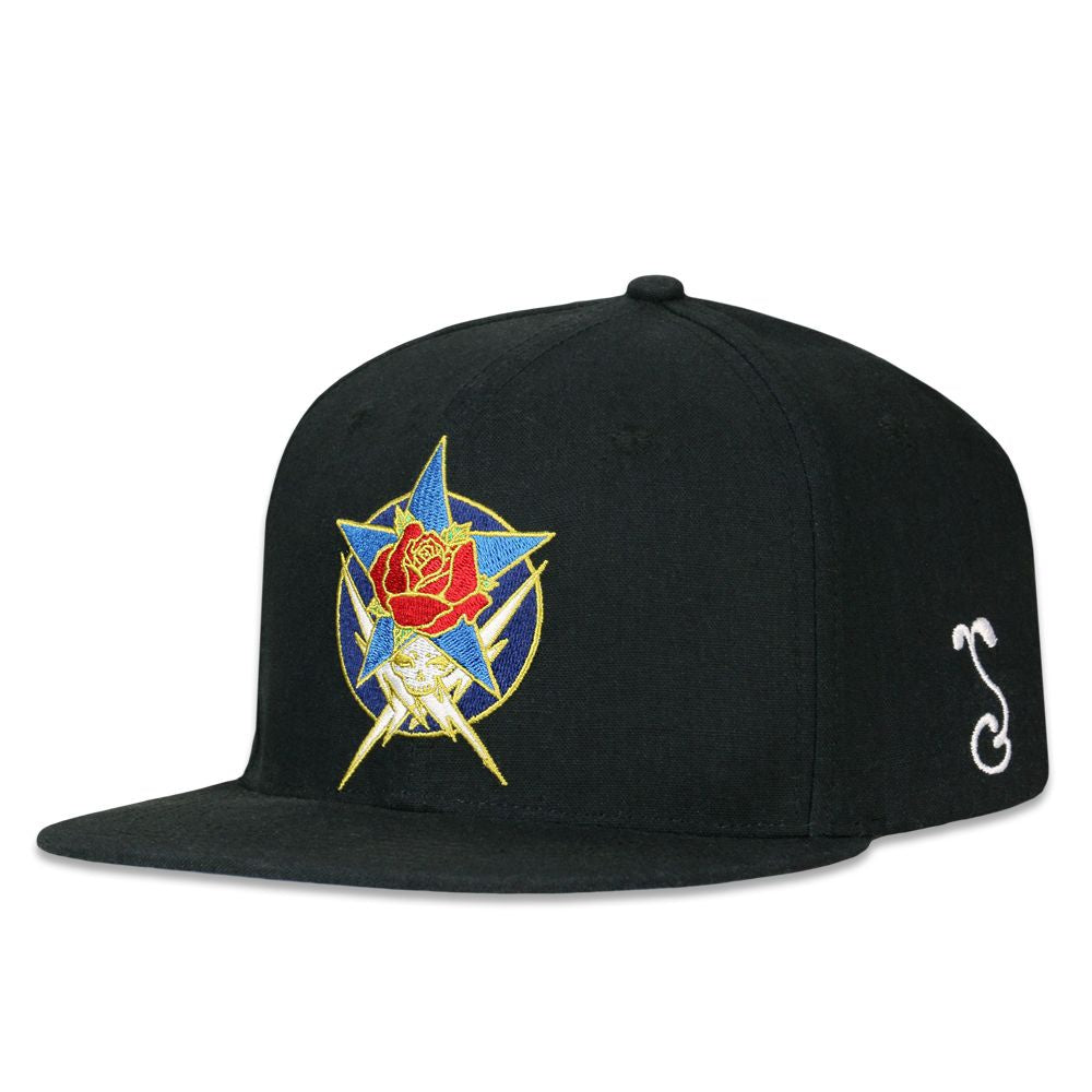 Grassroots California Stanley Mouse Dead Star Black Snapback Hat