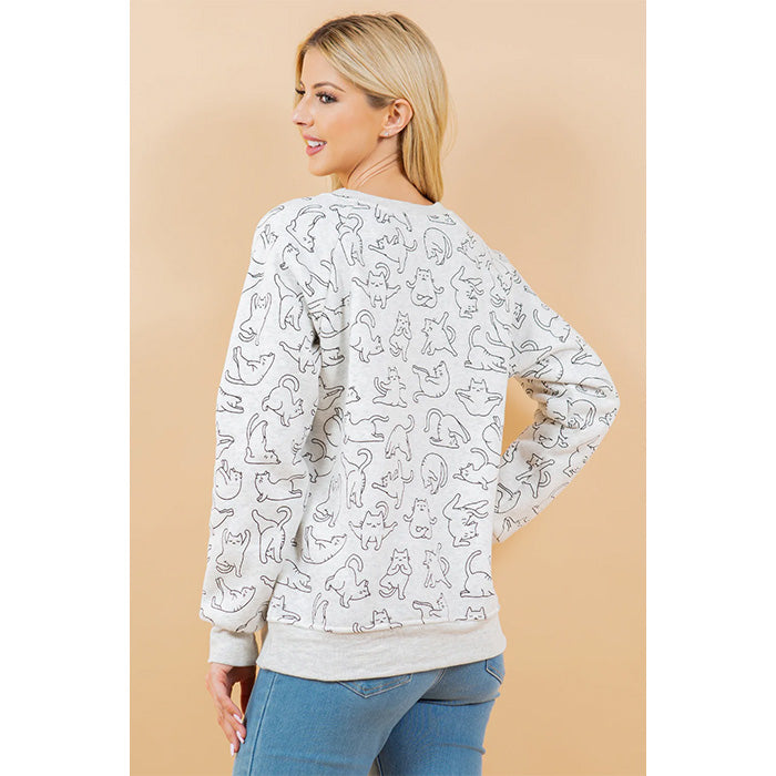 Yoga Cat Crewneck Sweatshirt