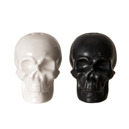 Black and White Skulls Salt & Pepper Shaker Set