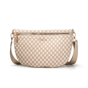 Kedzie Terrace Woven Crossbody in Taupe