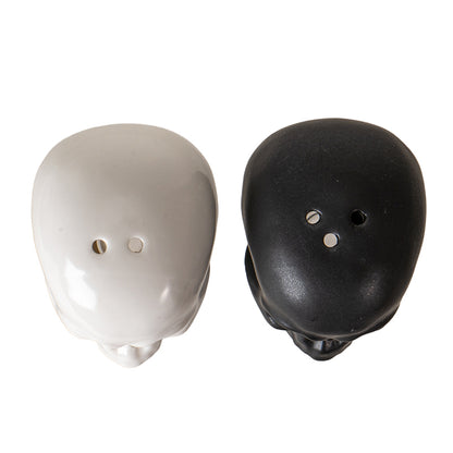 Black and White Skulls Salt & Pepper Shaker Set