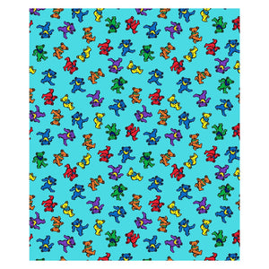 Grateful Dead Dancing Bear Cozy Fleece Throw Blanket
