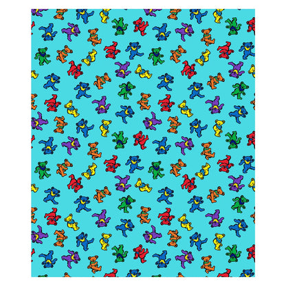 Grateful Dead Dancing Bear Cozy Fleece Throw Blanket