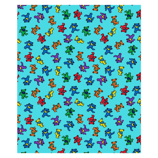 Grateful Dead Dancing Bear Cozy Fleece Throw Blanket