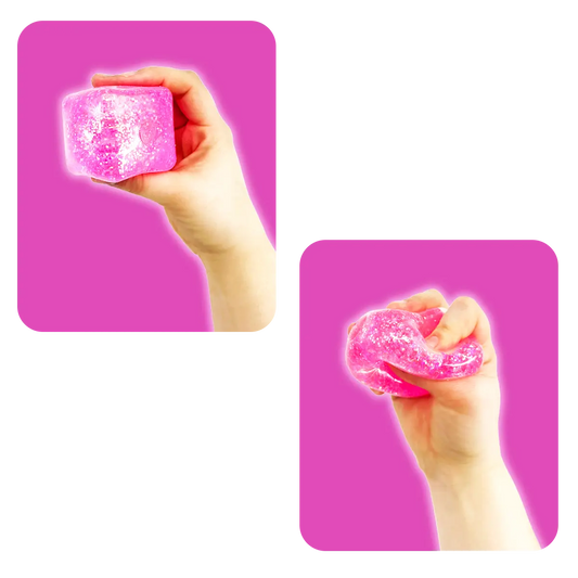 Fun Doh Squish & Squeeze Sparkle Cube Toy