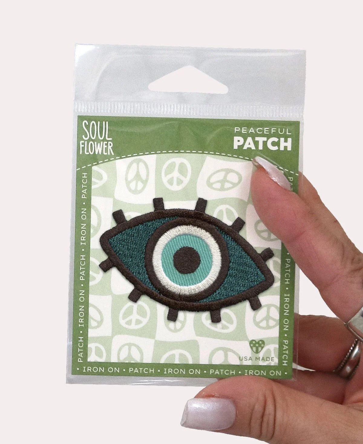 Soul Flower Evil Eye Iron-On Patch