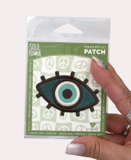 Soul Flower Evil Eye Iron-On Patch