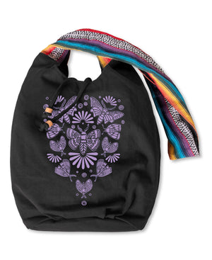 Soul Flower Mega Moth Boho Crossbody Bag