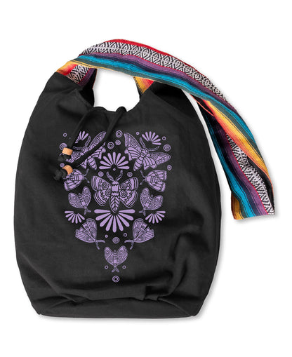 Soul Flower Mega Moth Boho Crossbody Bag