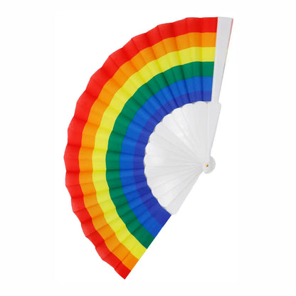 Rainbow Folding Hand Fan