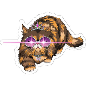 Dungeon Crawler Carl Princess Donut Laser Eyes Sticker
