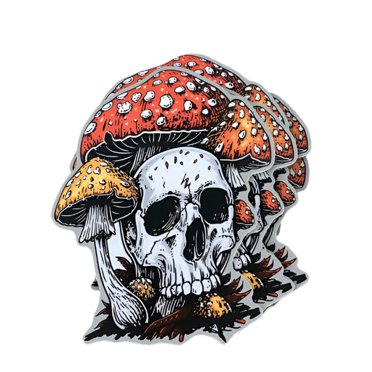 Mushroom Skull Sticker - 2"