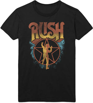 RUSH Ombre Starman Black T-Shirt