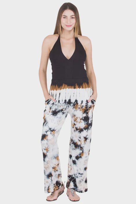 Halter Top Tie Dyed Jumpsuit