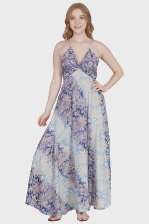 Long Sari Dress with Halter Top