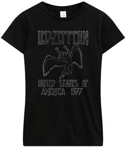 Led Zeppelin USA 77 Ladies T-Shirt