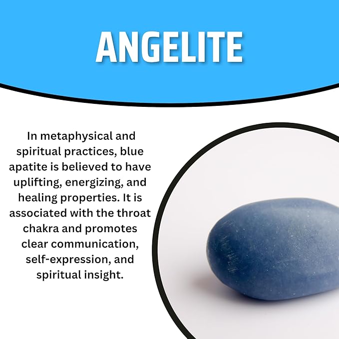 TruEnergy Angelite Palm Stone - 2"-3"