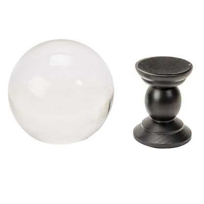 Clear Crystal Ball on Stand