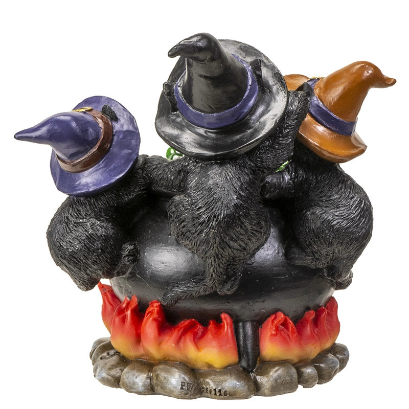 Wiccan Kittens on Triple Moon Cauldron Figurine SALE