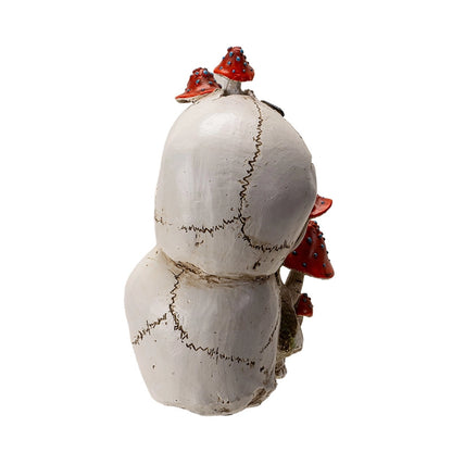 Stacked Skulls with Mushrooms