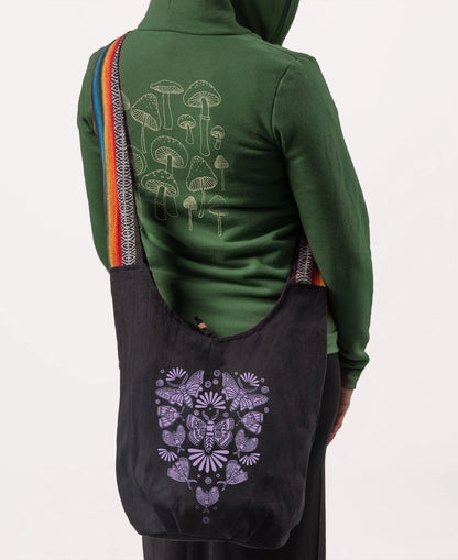 Soul Flower Mega Moth Boho Crossbody Bag