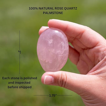 TruEnergy Rose Quartz Palm Stone - 2"-3"