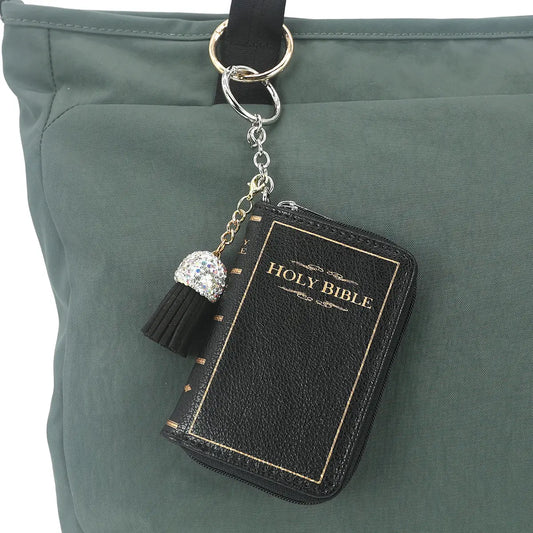 Holy Bible Book Bag Charm Coin Purse