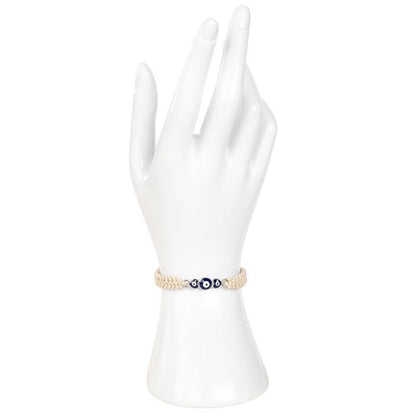 Triple Evil Eye Hemp Bracelet