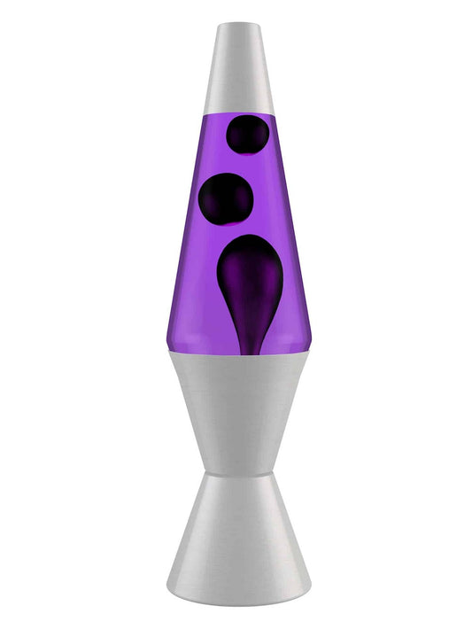LAVA® Lamp Black and Purple with Silver Base - 14.5"