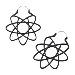 Matte Black Geometry Plug Hoops - 20g SALE