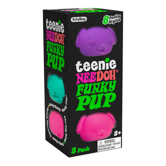 NeeDoh Teenie NeeDoh Funky Pup 3 Pack - Assorted Colors